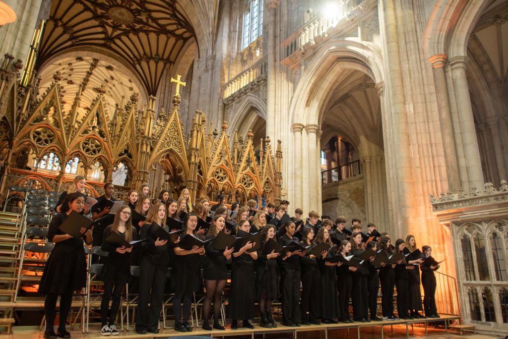 Peter Symonds students lead the college's annual Christmas Carol Service at the magnificent Winchester Cathedral